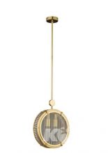 Lauria lampa wisząca złota 2x40W E14 zawiesie rurkowe